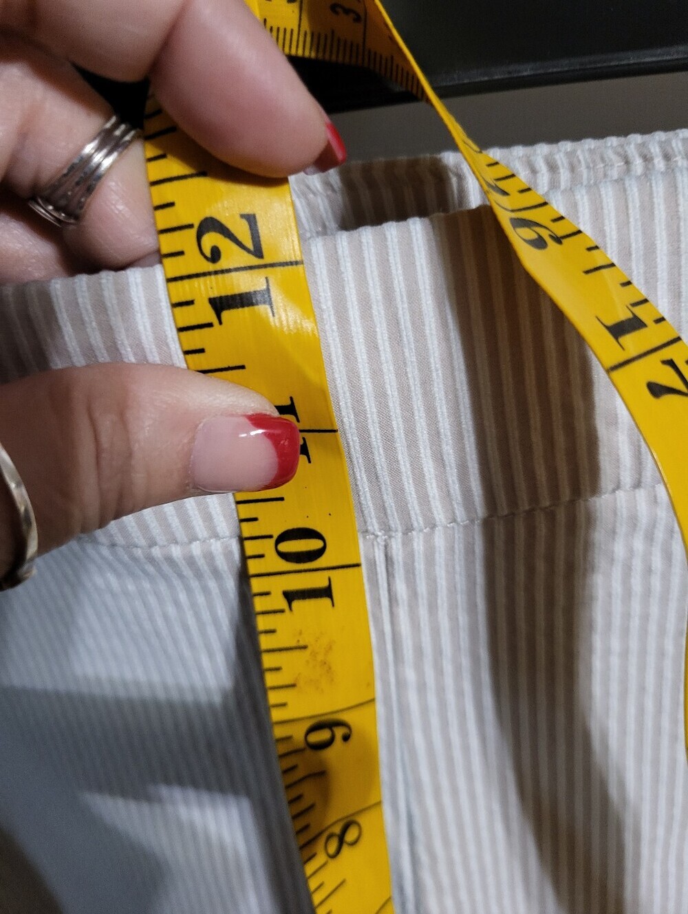 LIZ CLAIBORNE PULL ON STRIPED CAPRIS SZ 16 - Picture 5 of 7